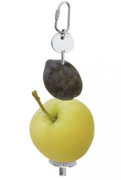 Držák na ovoce, do klece pro hlodavce, kovový 20cm