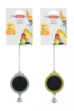 Hračka pro ptáky zrcátko kulaté plast