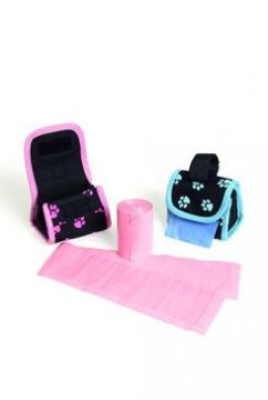 Pouzdro nylon černo-modré + sáčky 2x20ks