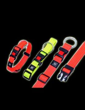 Obojek nylon ART Sportiv reflex 30-45/15 Žlutý