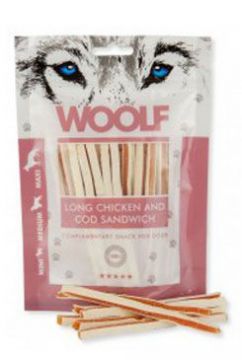 WOOLF pochoutka soft chicken, cod sandwich long 100g