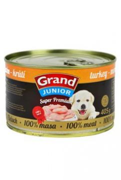 GRAND konz. Superpremium Junior pes krůtí 405g