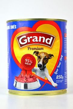 GRAND konz. pes mas.směs 850g