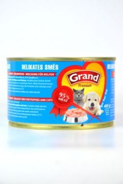 GRAND konz. štěně,kočka Delikates mas.směs 405g